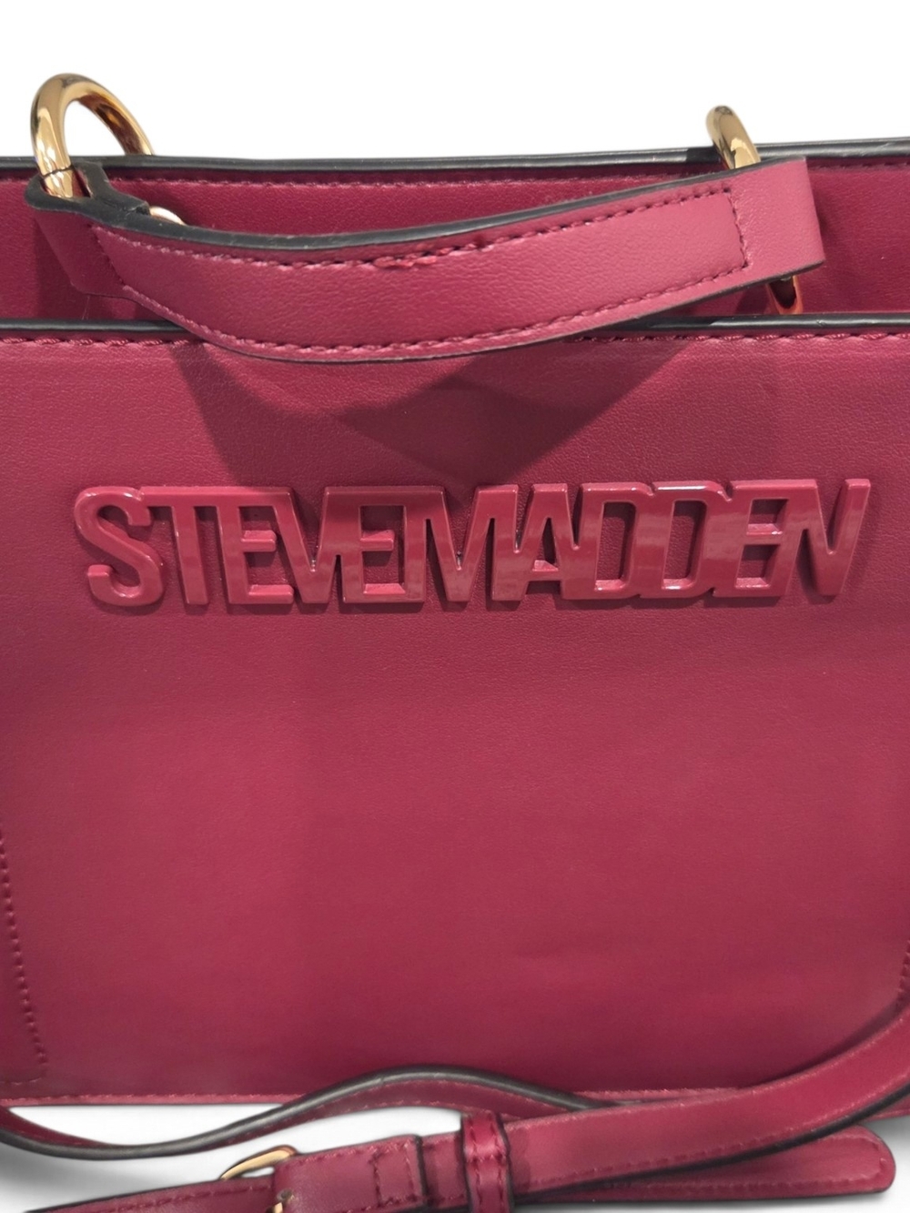 Steve Madden Women's Fuchsia Tote Bag With Crossbody and Shoulder Strap